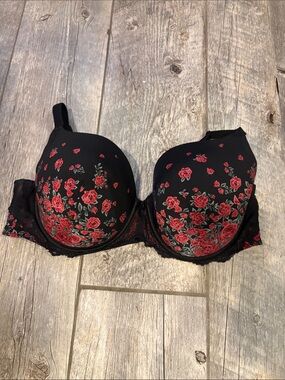 Torrid Floral Black Bra 40DD